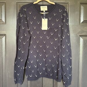NWT Report Collection Heritage Moose Crewneck Sweater size L